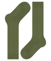 FALKE Comfort Wool Sern Green pusgarās zeķes