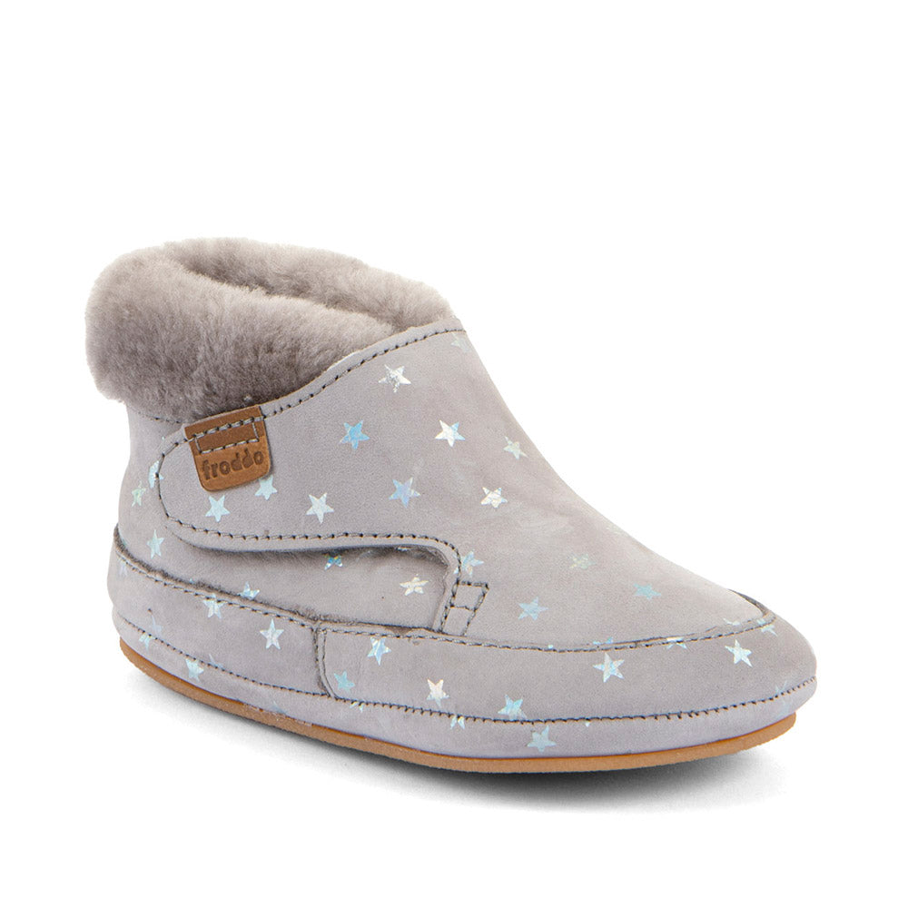 Froddo Barefoot Furry Silver siltie ādas zābaciņi