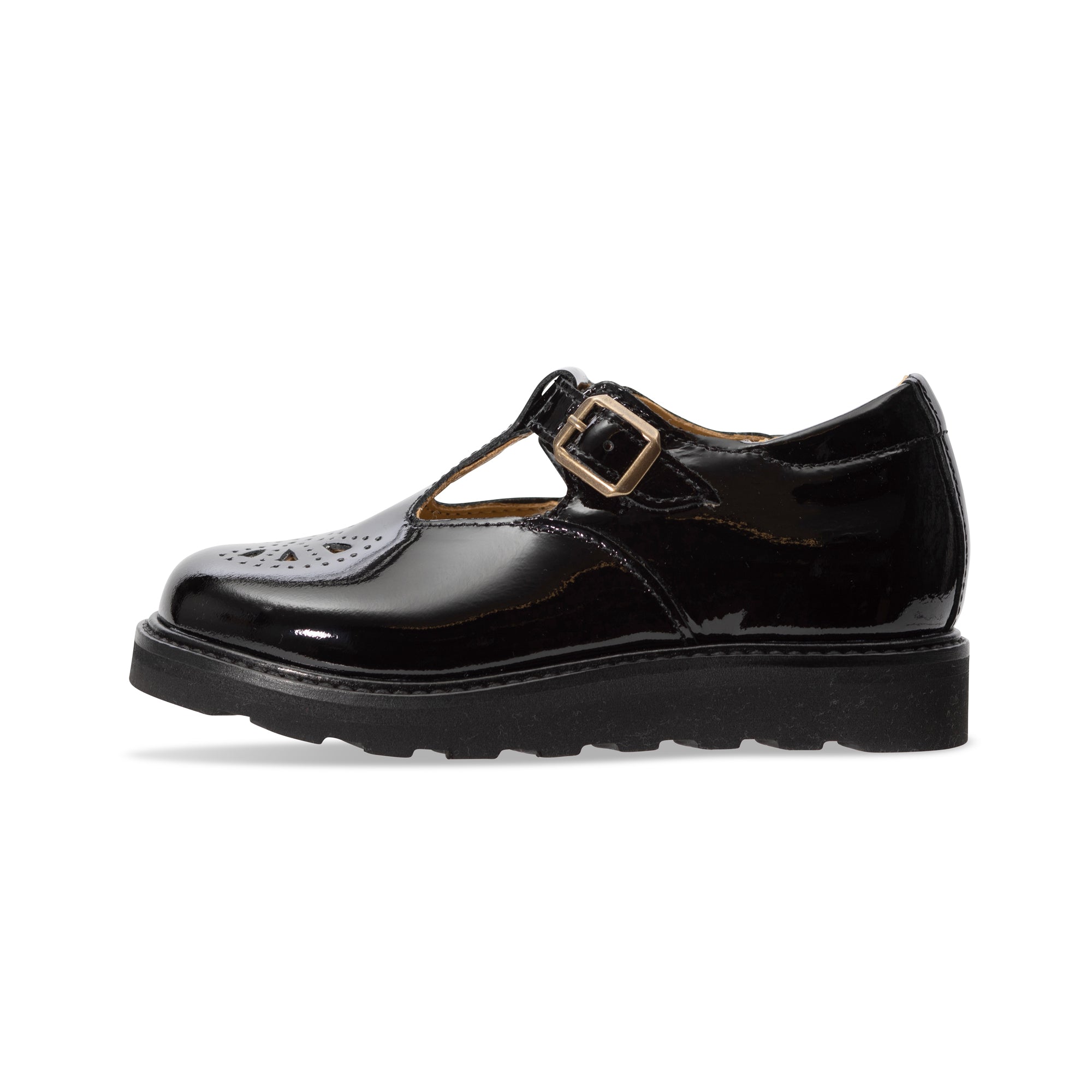 Young Soles Rosie Black Patent ādas kurpes