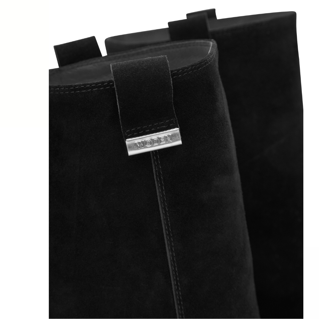 WODEN Lea S Black ādas zābaki