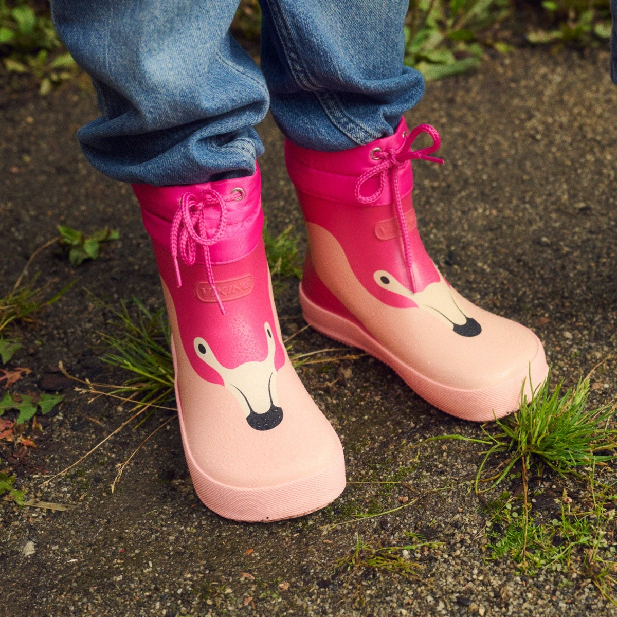 VIKING Alv Barefoot Light Pink gumijas zābaki