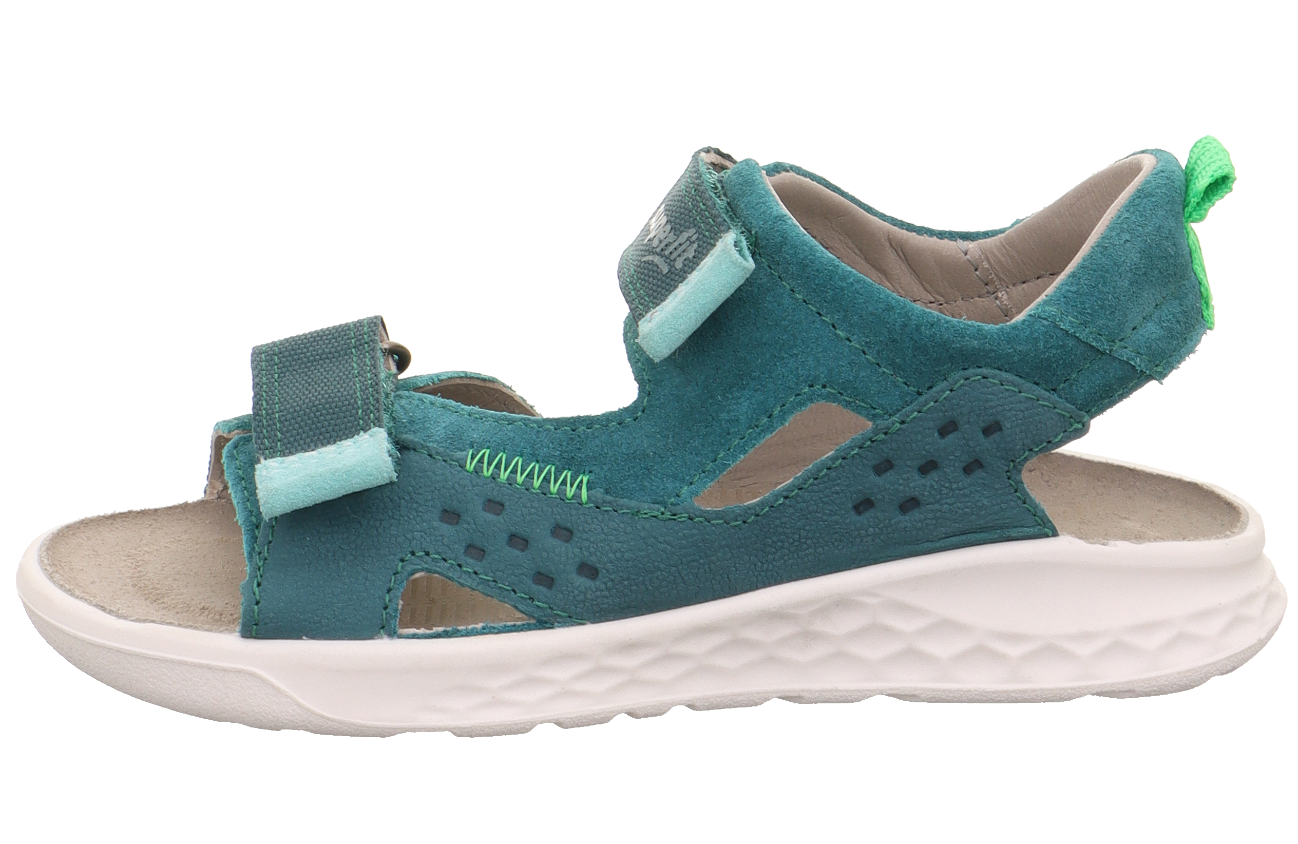 Superfit Lagoon Midi Grun ādas sandalītes