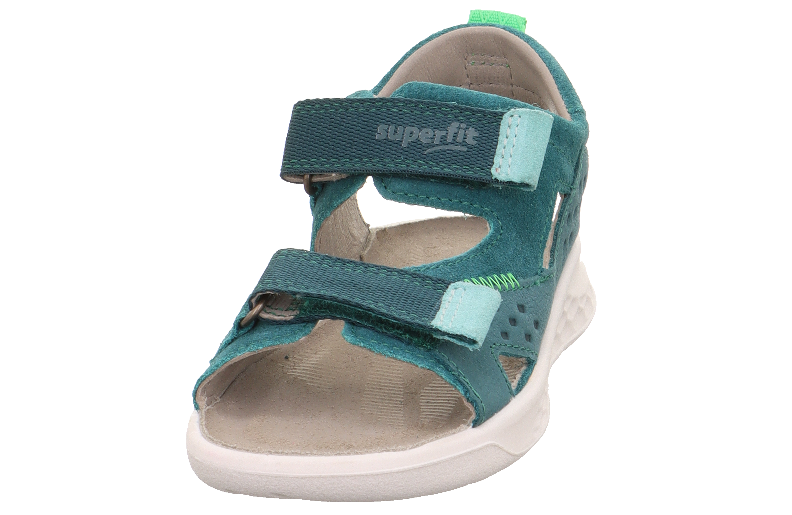 Superfit Lagoon Midi Grun ādas sandalītes