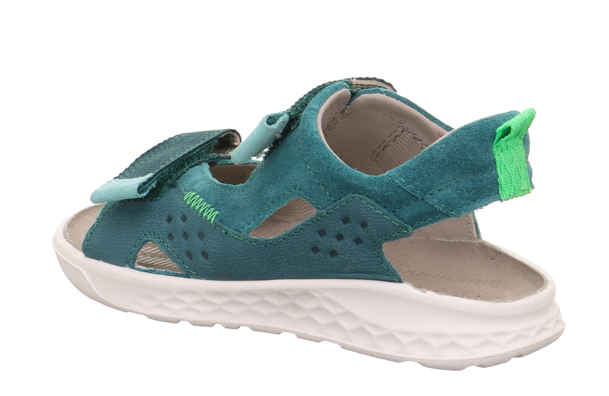 Superfit Lagoon Midi Grun ādas sandalītes