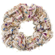SIENA Tweed Scrunchie Cream matu gumija