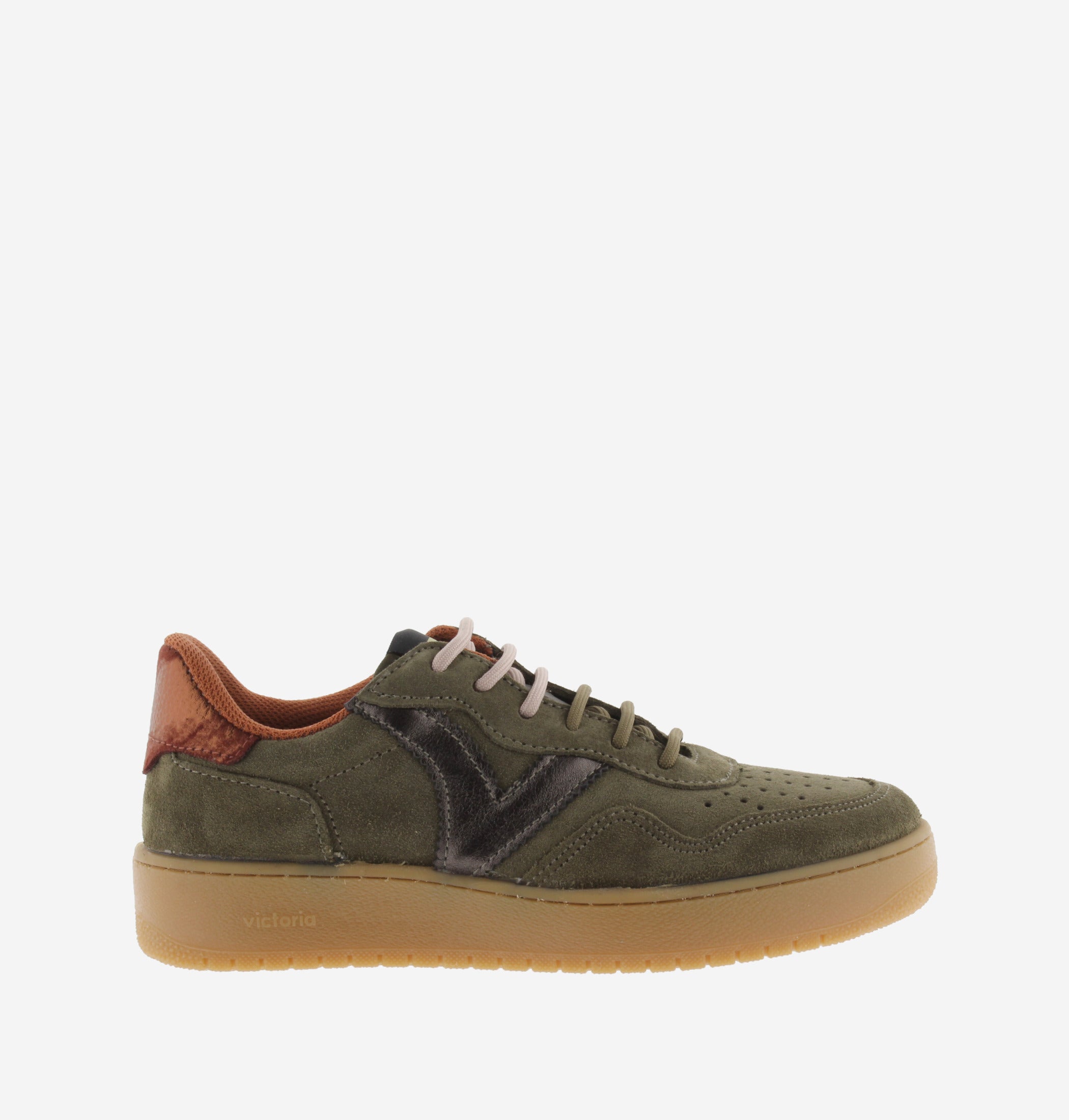 Victoria Madrid Leather & Metal Kaki kedas