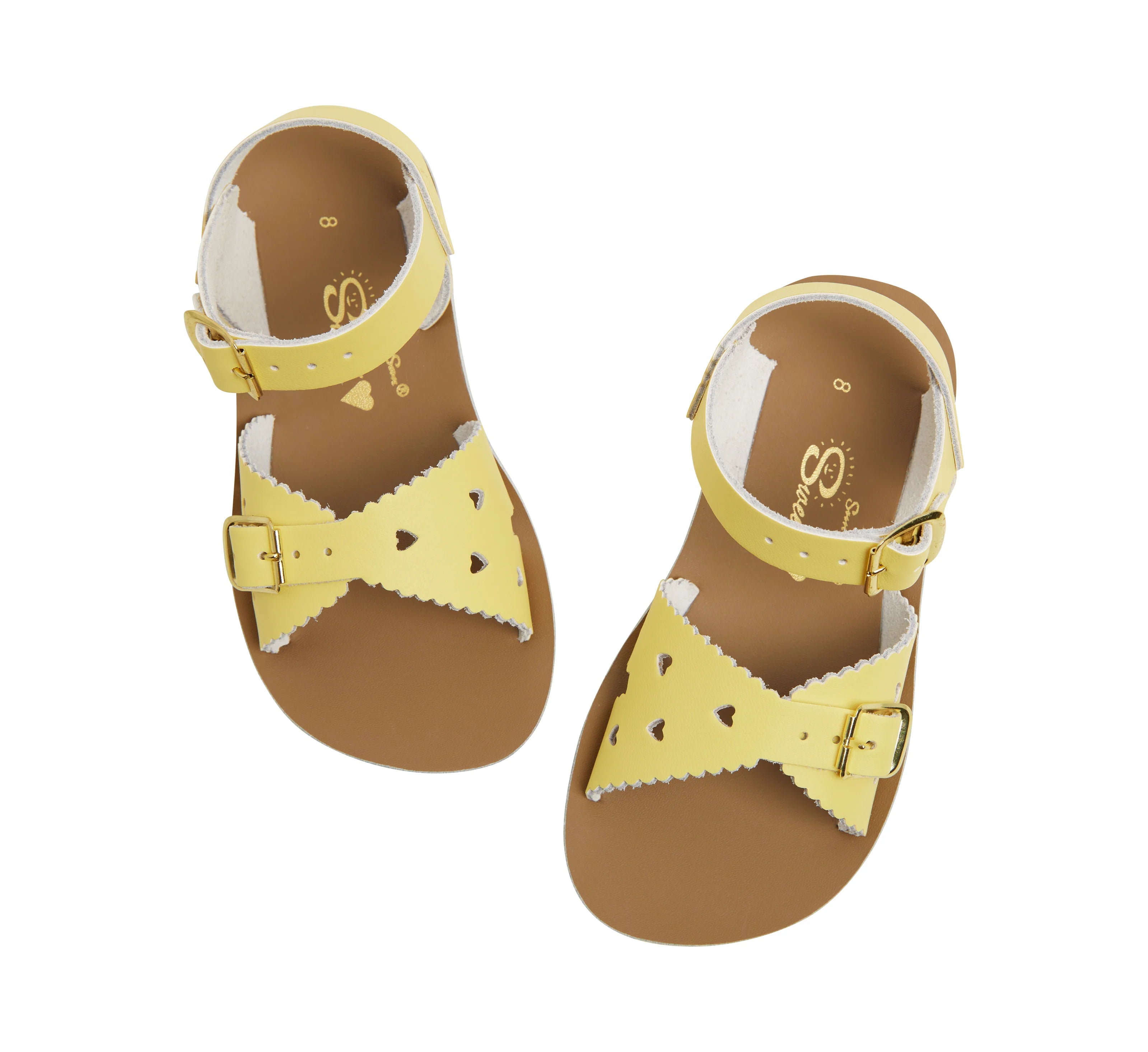 Sun-San Sweetheart Butter Yellow sandals for youngsters