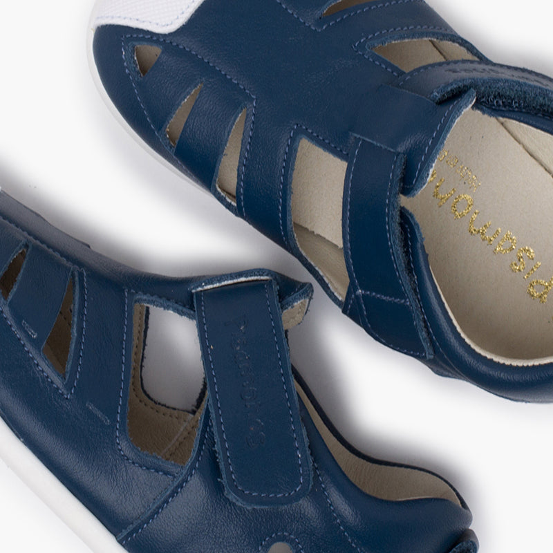 Pisamonas ādas sandalītes - Dark Blue