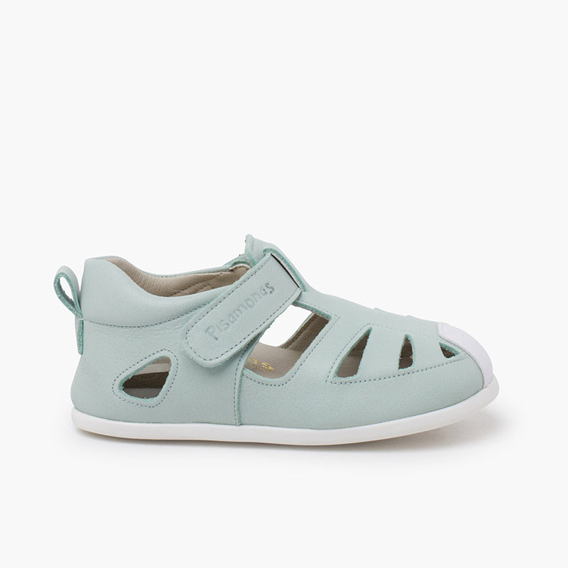 Pisamonas ādas sandalītes - Mint Green
