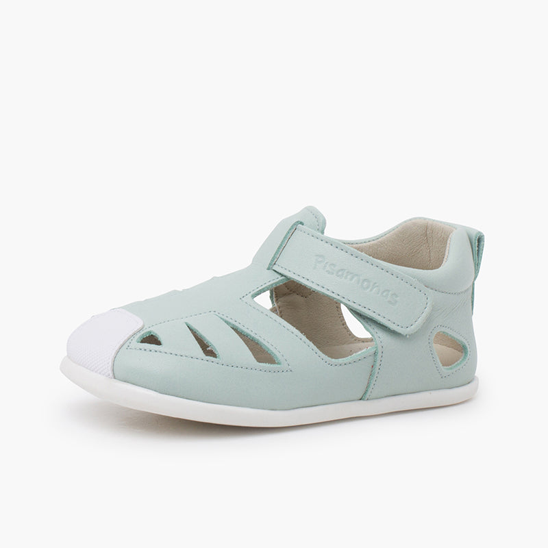Pisamonas ādas sandalītes - Mint Green