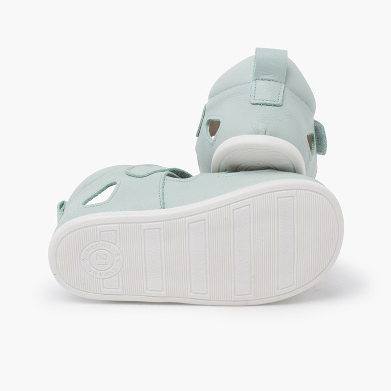 Pisamonas ādas sandalītes - Mint Green