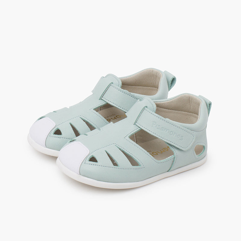 Pisamonas ādas sandalītes - Mint Green