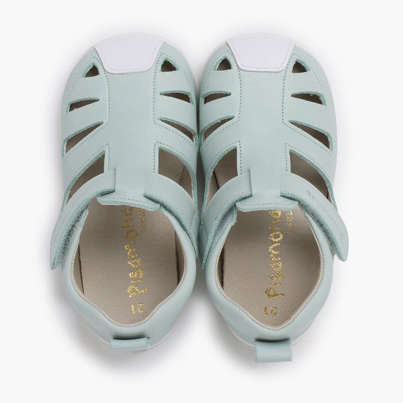 Pisamonas ādas sandalītes - Mint Green