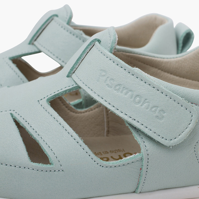 Pisamonas ādas sandalītes - Mint Green