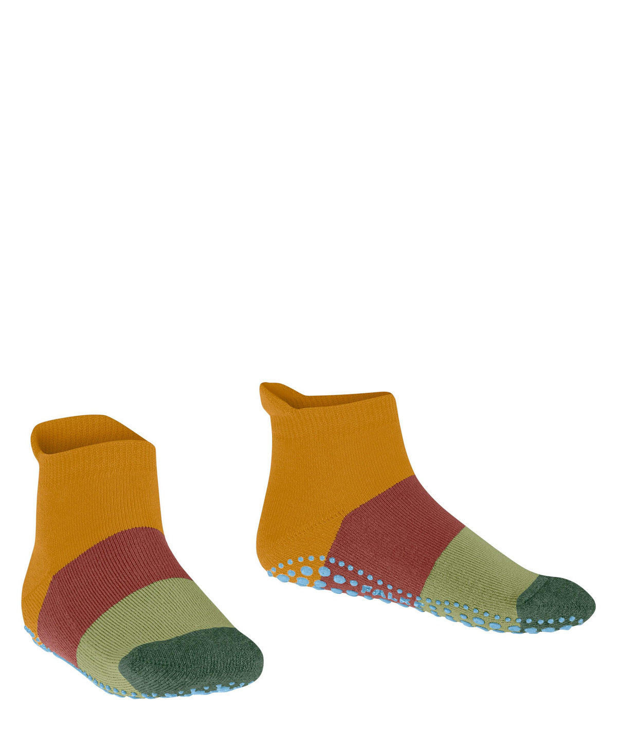 Falke Colour Block Curcuma socks with silicone dots