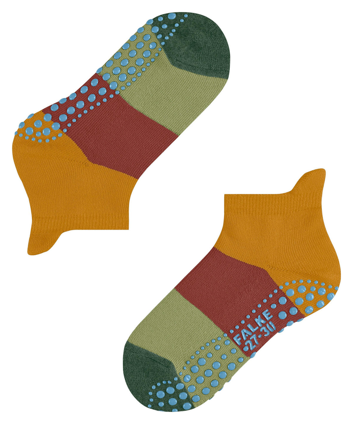 Falke Colour Block Curcuma socks with silicone dots