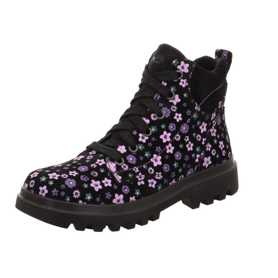 Superfit Abby Nova Black Flower Gore Tex ādas zābaki