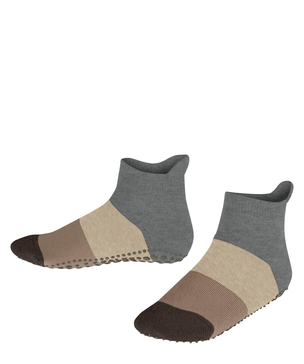 Falke Colour Block Light Greymel. zeķes ar silikona punktiņiem