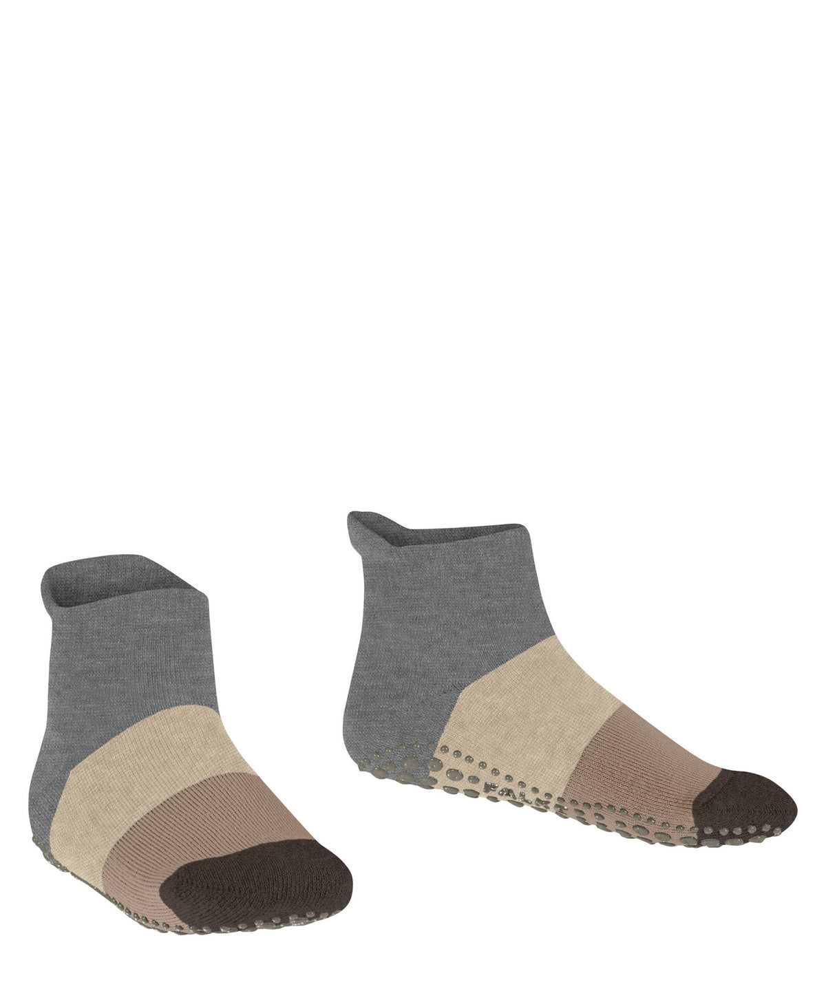 Falke Colour Block Light Greymel. zeķes ar silikona punktiņiem
