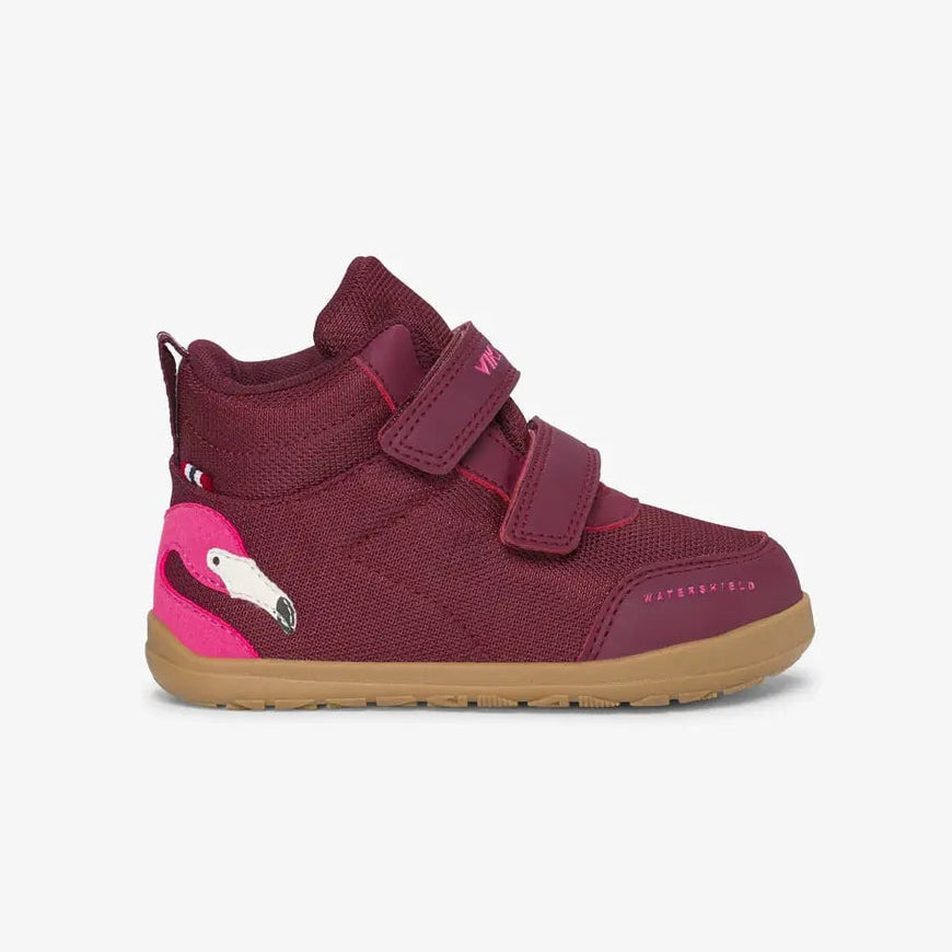Viking Alv Barefoot Mid WP 2V Burgundy zābaki