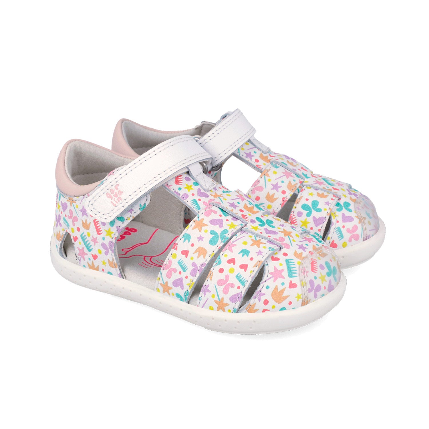 Garvalin Estampada Multicolor ādas sandalītes