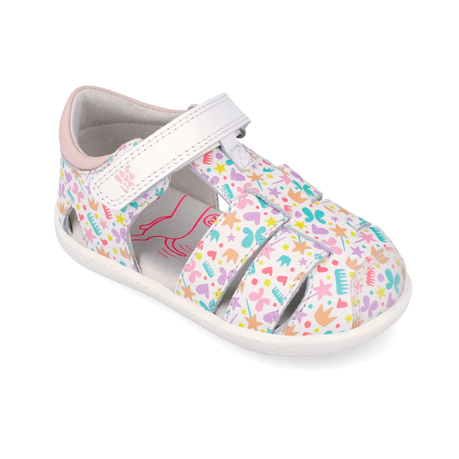 Garvalin Estampada Multicolor ādas sandalītes