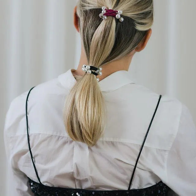 byEloise Pearl Cluster Black matu gumija