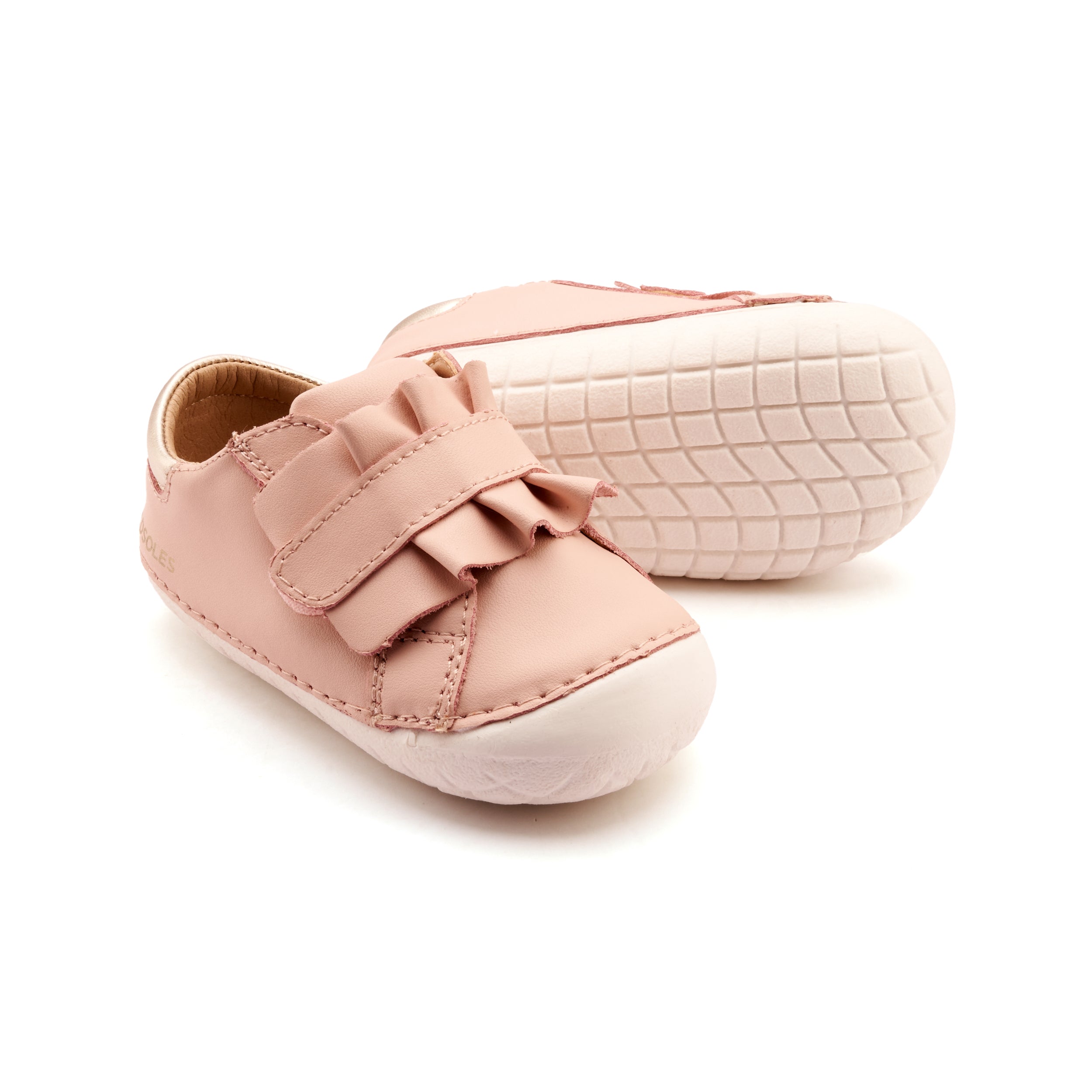 Old Soles Frilly Pave Powder Pink first walker shoes