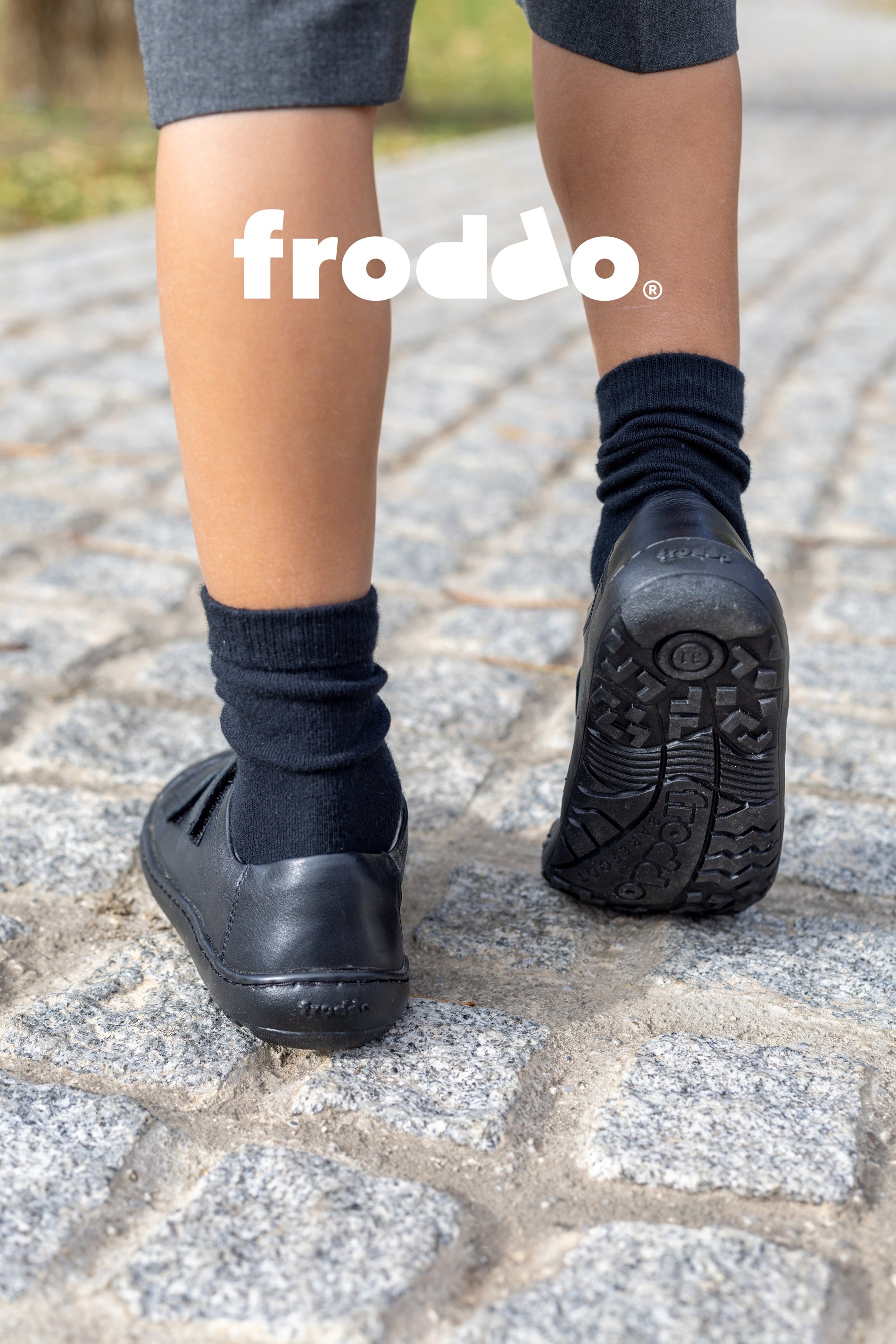Froddo Loop Steve Black Barefoot skolas kurpes