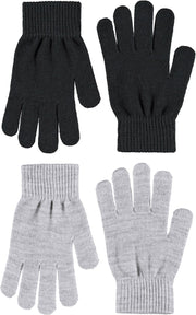 MOLO KIDDY Grey Melange adīti pirkstaiņi ar vilnu