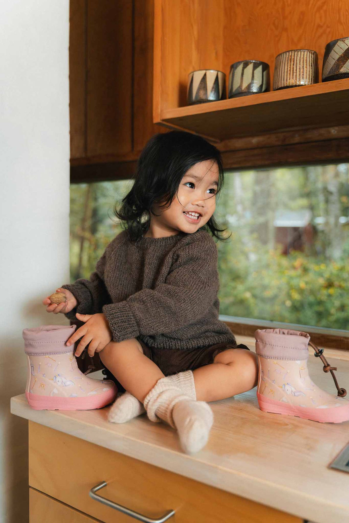 bisgaard Barefoot Thermo Unicorn siltie gumijas zābaki