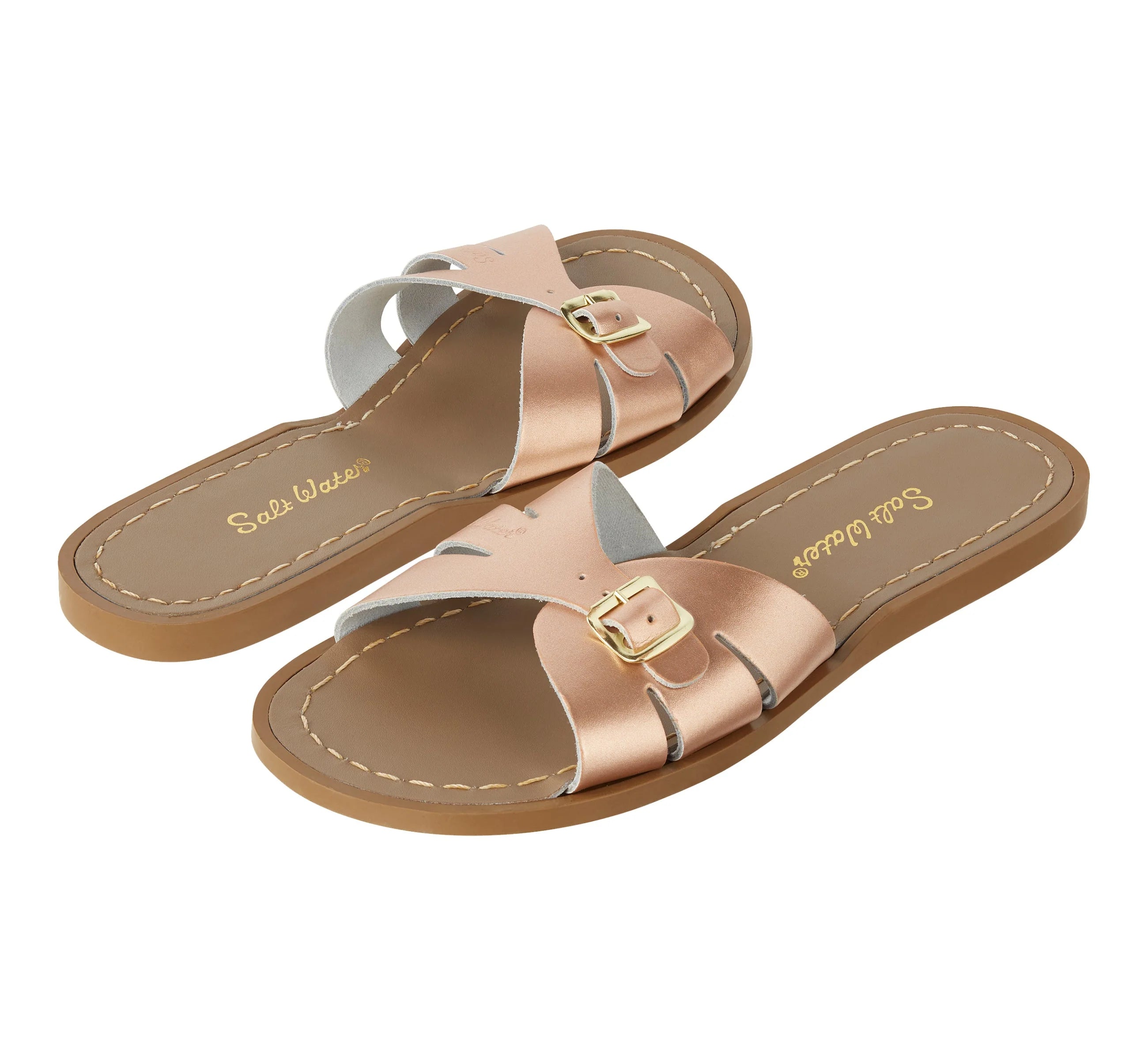 Salt-Water Classic Slidel Rose Gold Womens sandales
