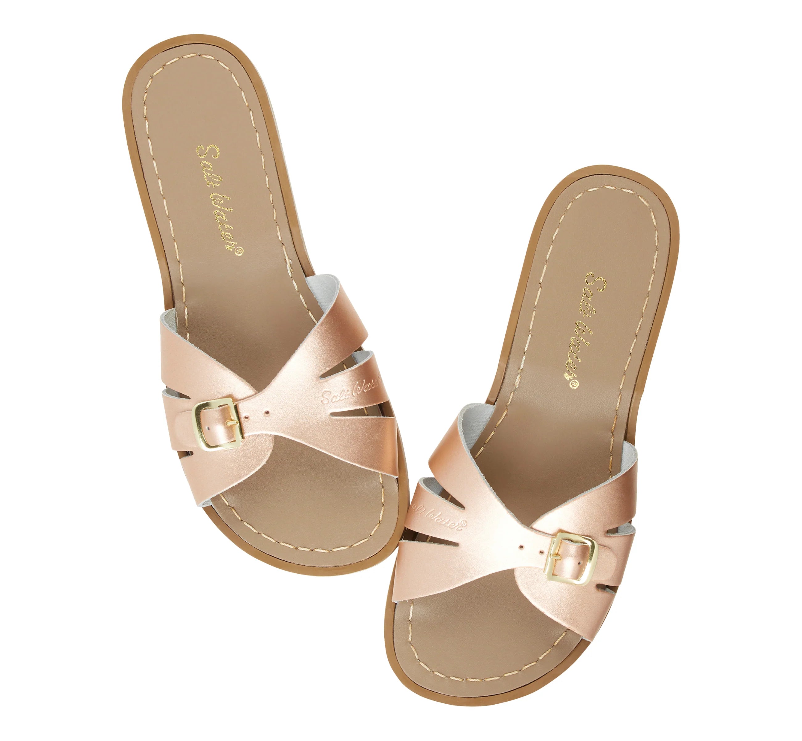 Salt-Water Classic Slidel Rose Gold Womens sandales