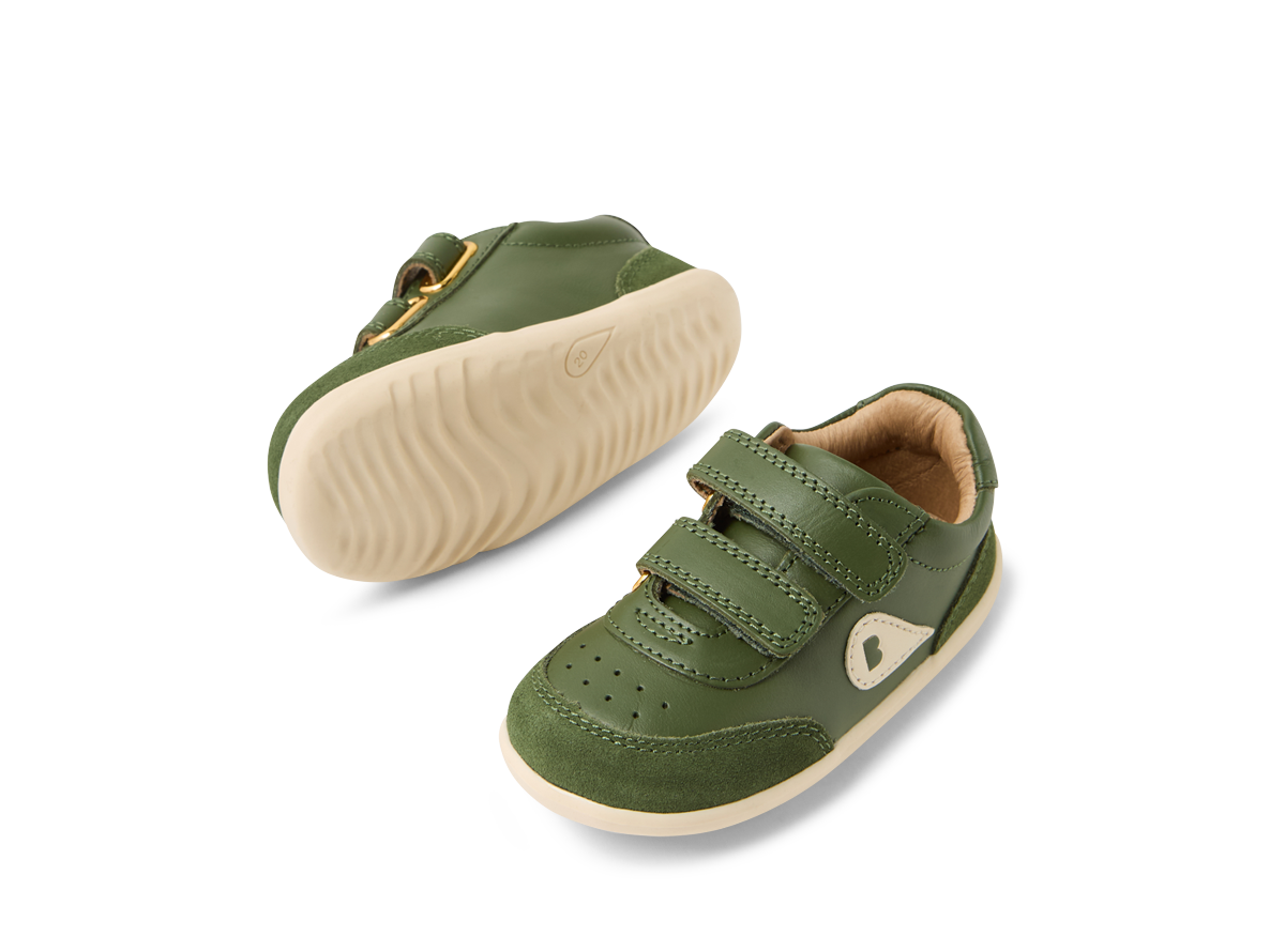 Bobux SU Champ Bronze Green leather shoes