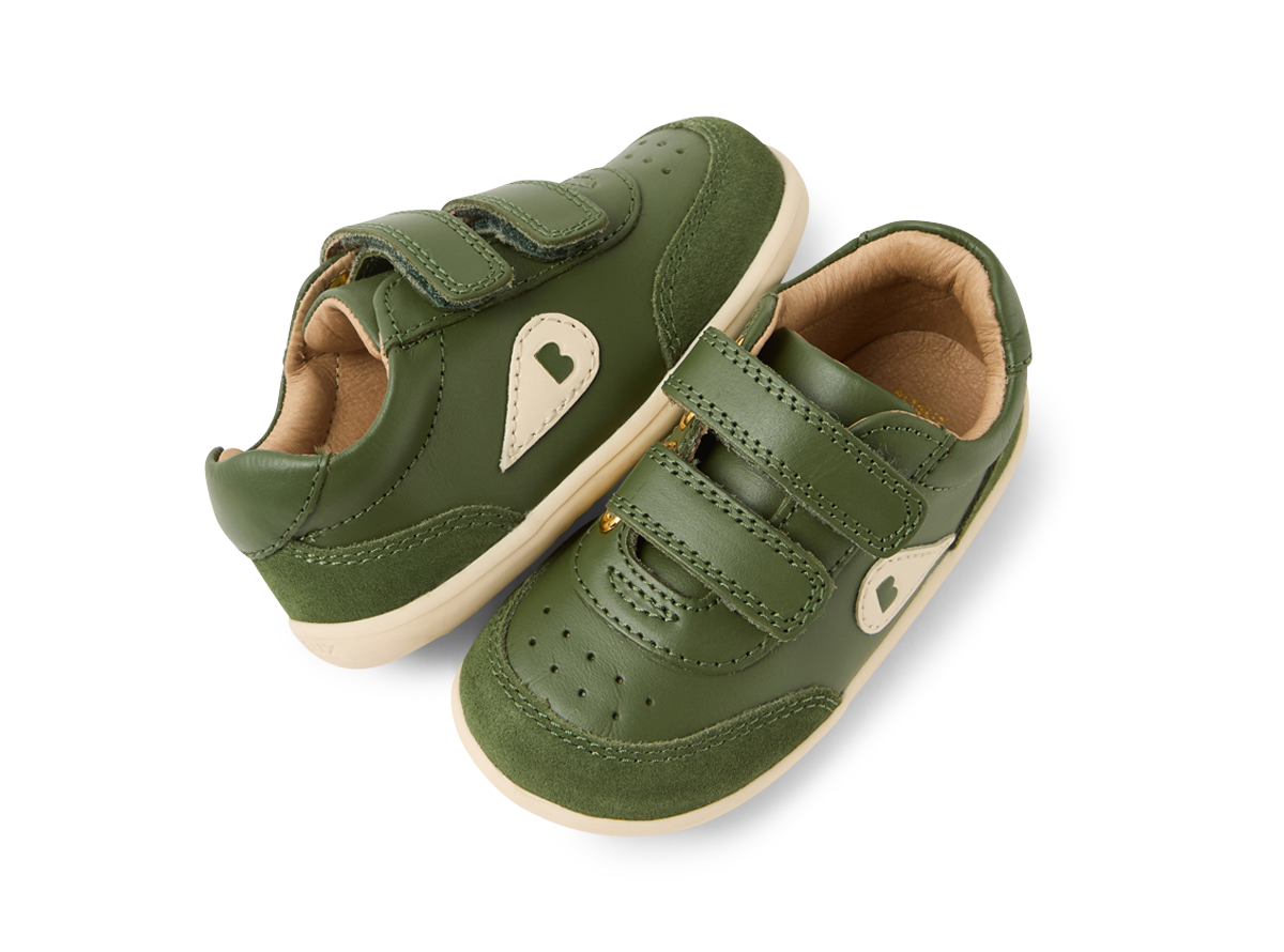 Bobux SU Champ Bronze Green leather shoes