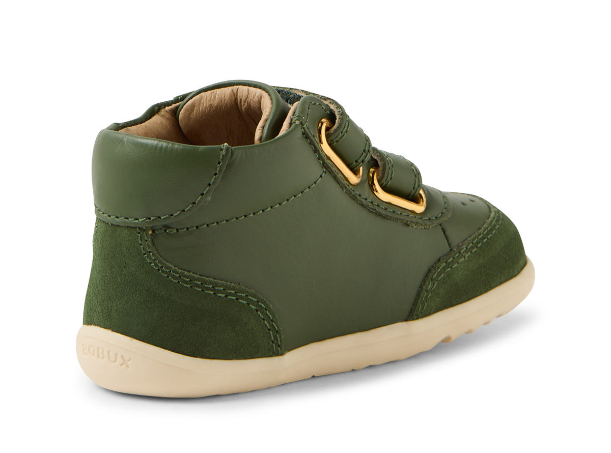 Bobux Step Up Champ High Bronze Green Booties