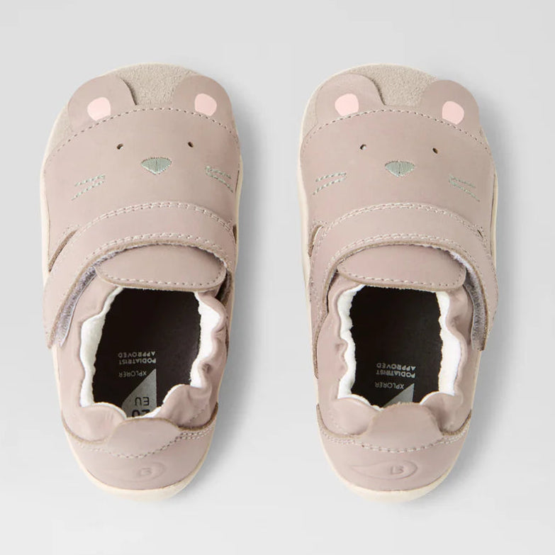 Bobux Xplorer Critters Squeaky Taupe ādas kurpītes