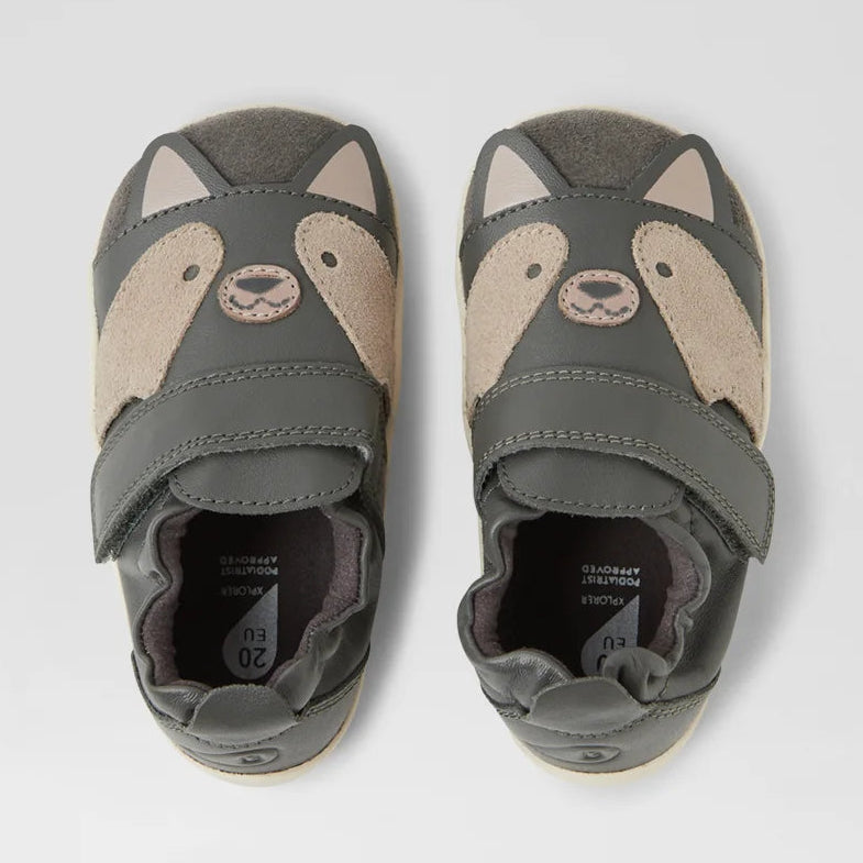 Bobux Xplorer Critters Scrunch Smoke ādas kurpītes