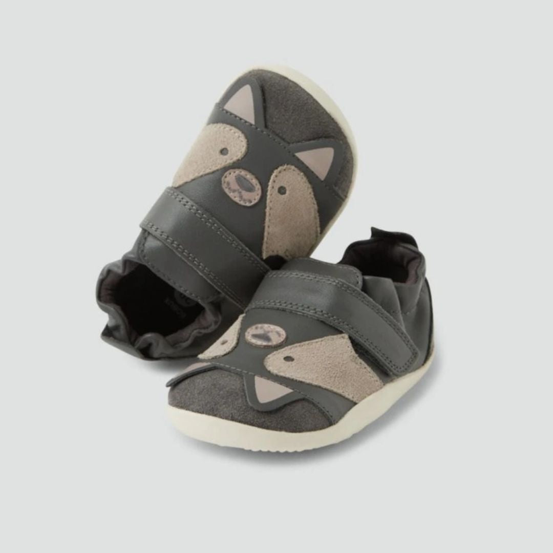 Bobux Xplorer Critters Scrunch Smoke ādas kurpītes