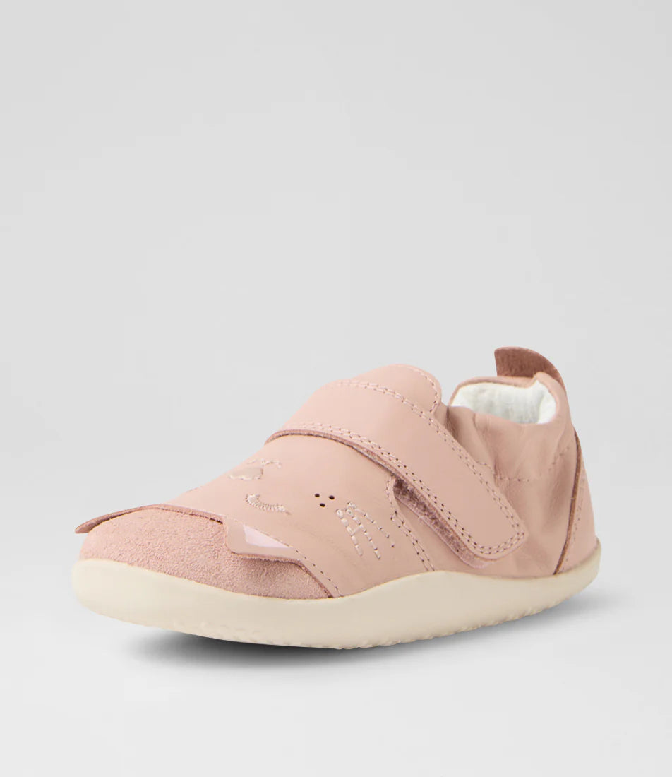 Bobux Xplorer Critters Purr Cameo Rose ādas kurpītes