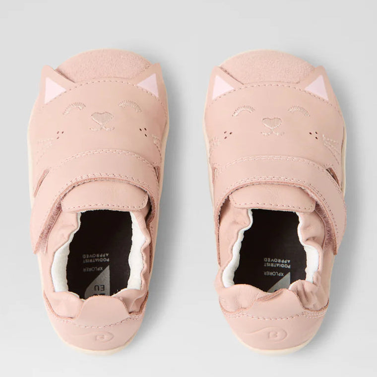 Bobux Xplorer Critters Purr Cameo Rose ādas kurpītes