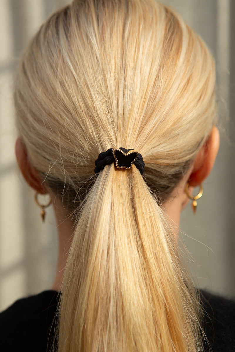 byEloise Enamel Gold Butterfly Black matu gumija