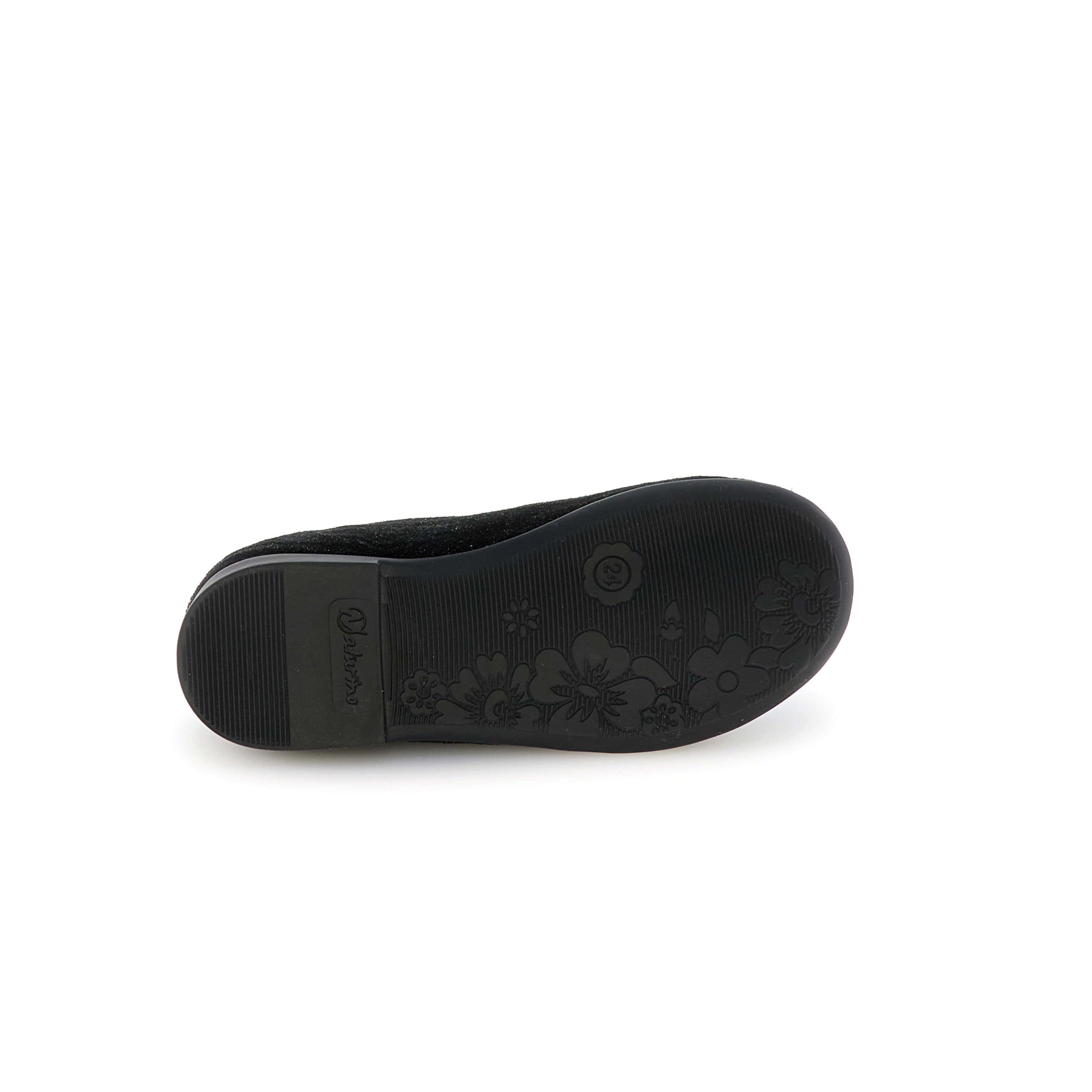 Naturino Ovindoli velvet slippers - black with gold accents