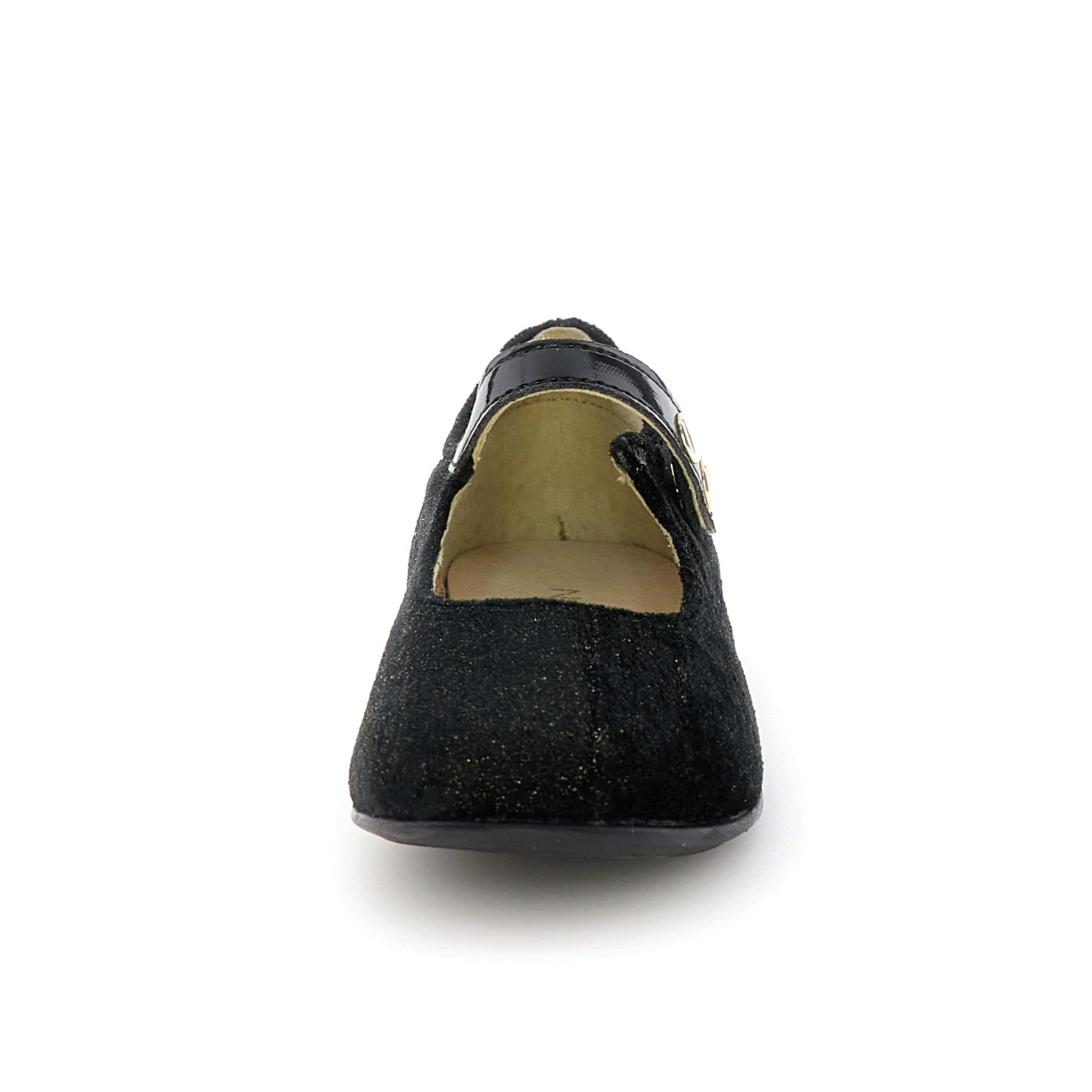 Naturino Ovindoli velvet slippers - black with gold accents