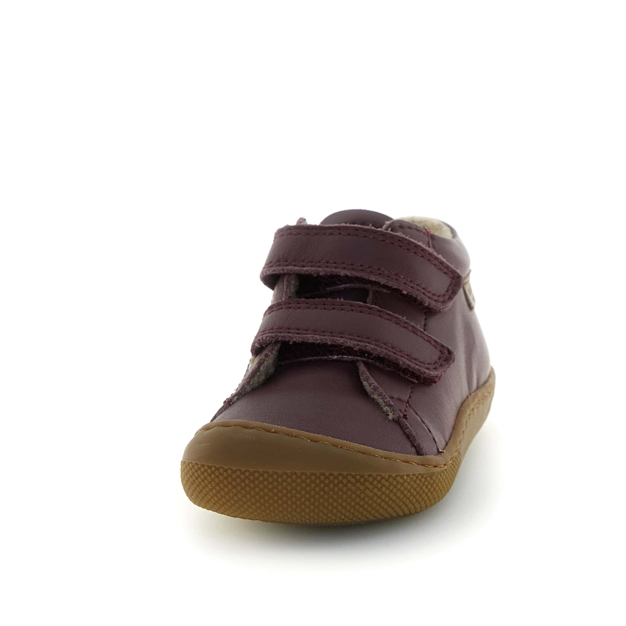 Naturino Barefoot Amur Wool Prune siltinātie ādas zābaciņi