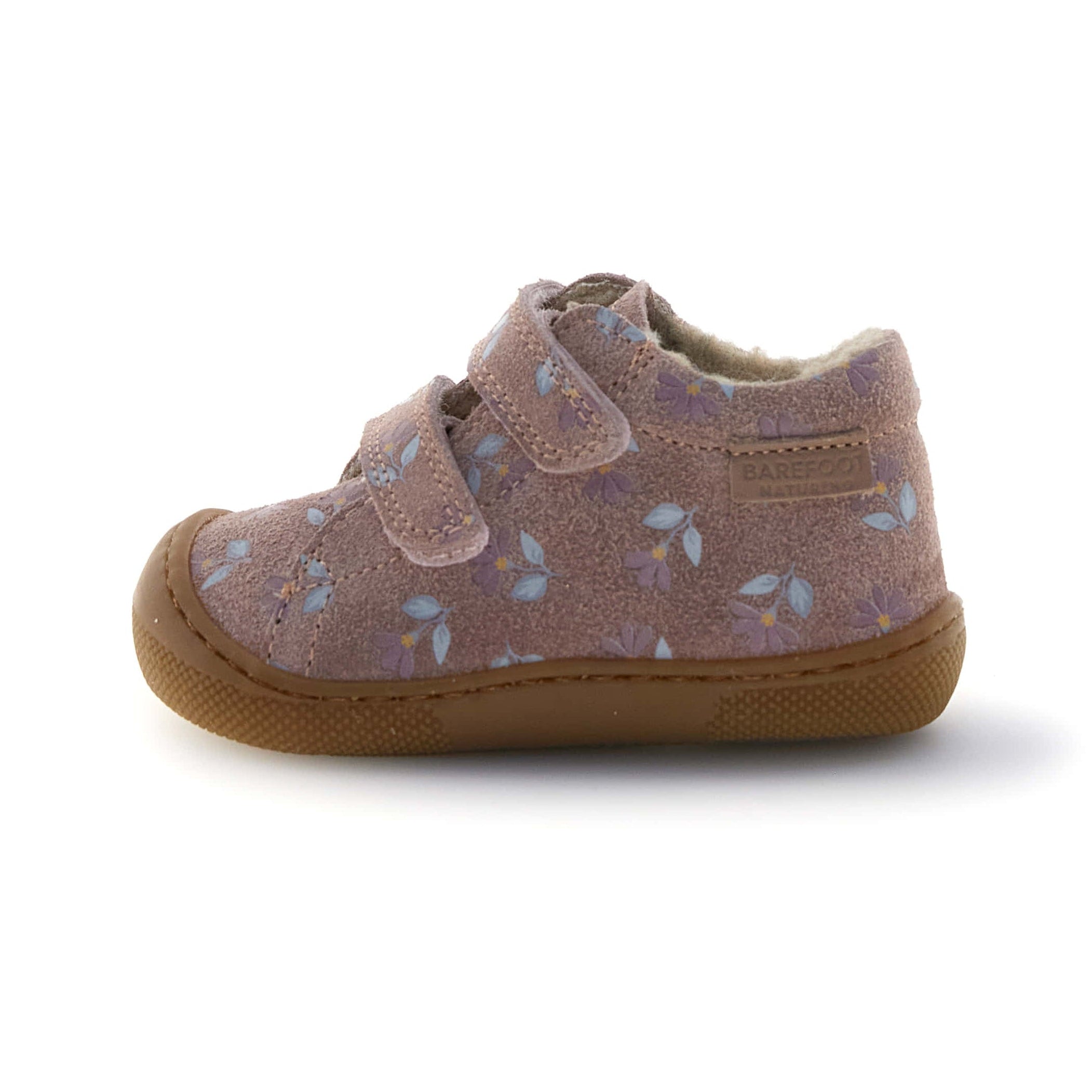 Naturino Barefoot Amur Wool Rose siltinātie ādas zābaciņi