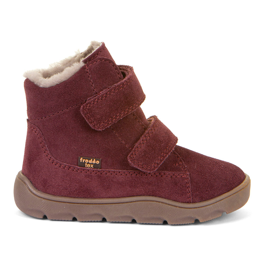 Froddo Zeru TEX Furry Barefoot Bordeaux  siltie zābaki