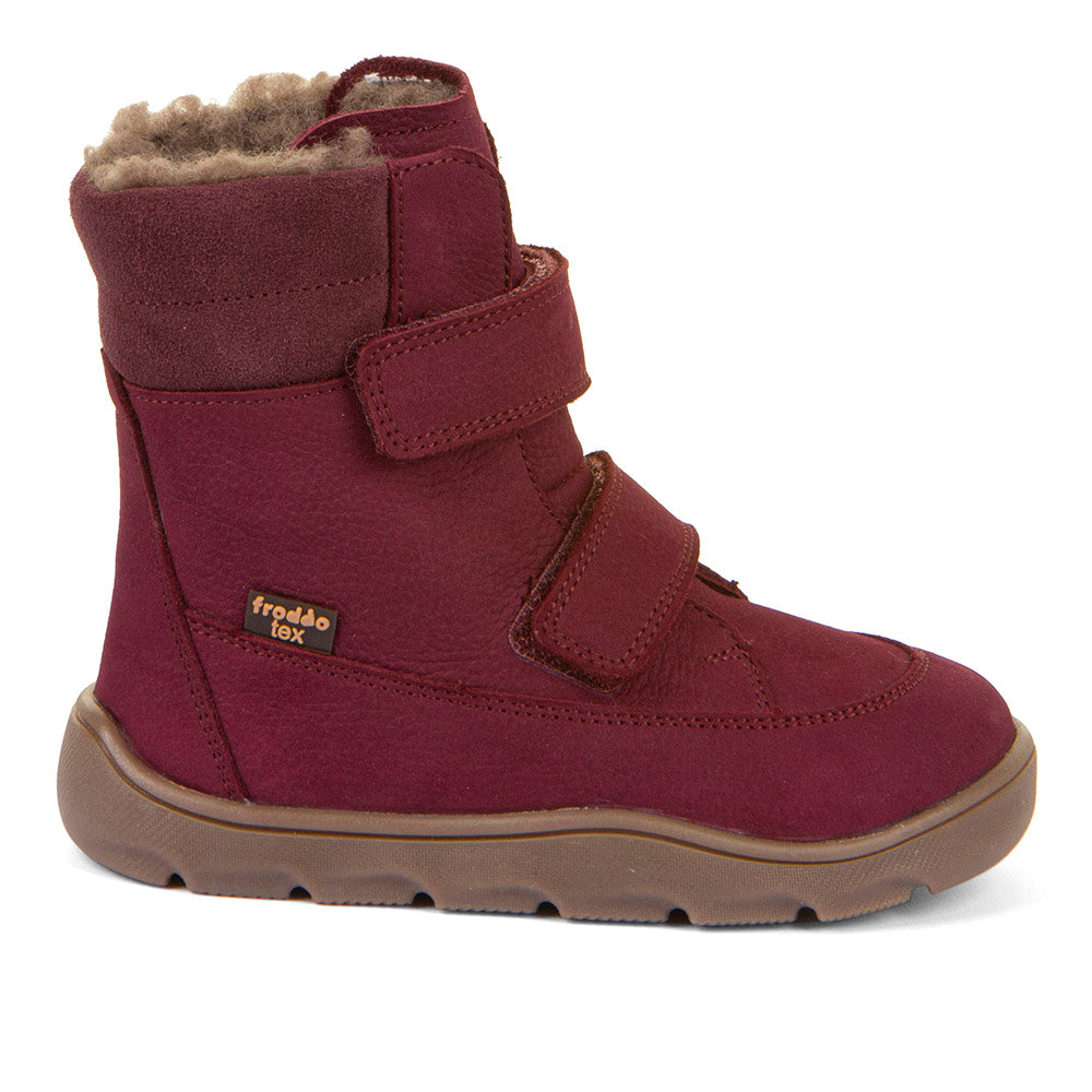 Froddo Zeru TEX Winter Barefoot Bordeaux siltie zābaki