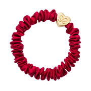 byEloise Gold Heart Skinny Burgundy zīda matu gumija