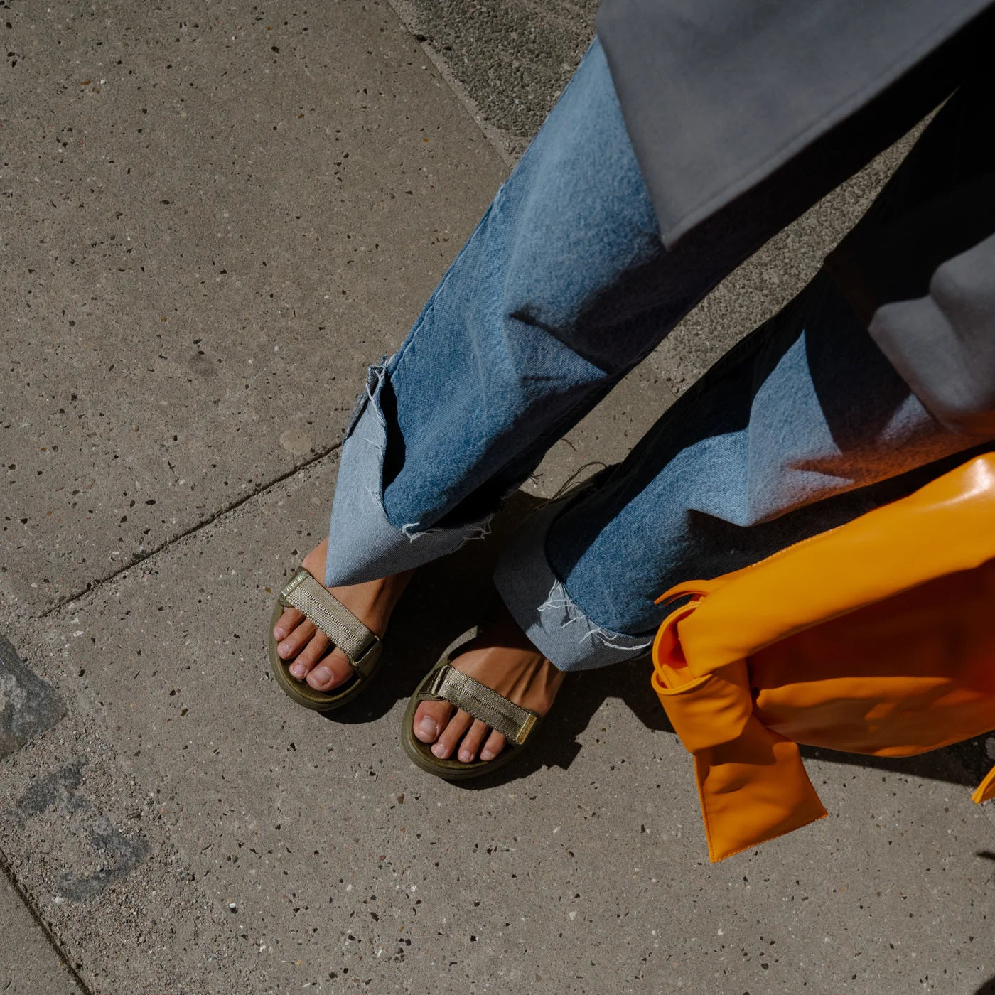 WODEN Line Dark Olive sandales